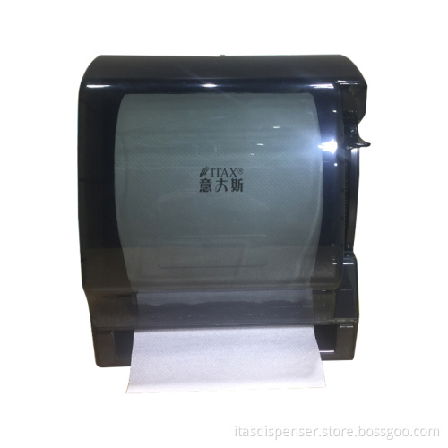 Wall-Mounted Automatic Paper Dispenser with Toilet Paper Holder and Wet Wipes Box - Grey
